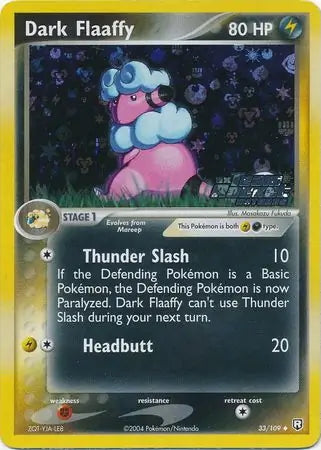 Team Rocket Returns Dark Flaaffy #33/109 reverse holo