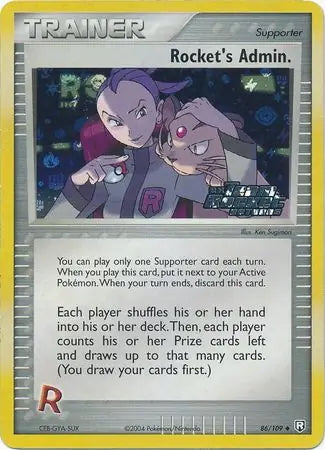 Team Rocket Returns Rocket’s Admin #86/109 reverse holo