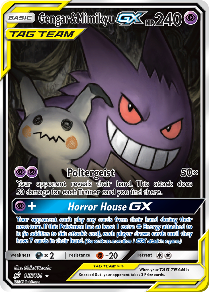 Team Up Gengar & Mimikyu GX #165/181