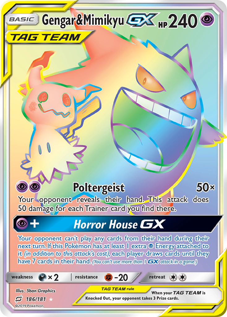 Team Up Gengar & Mimikyu GX #186/181
