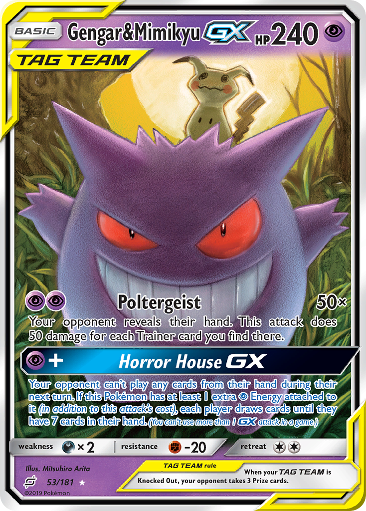team up pokemon card prices Team Up Gengar & Mimikyu GX #53/181 – Kaartenverzamelen.nl