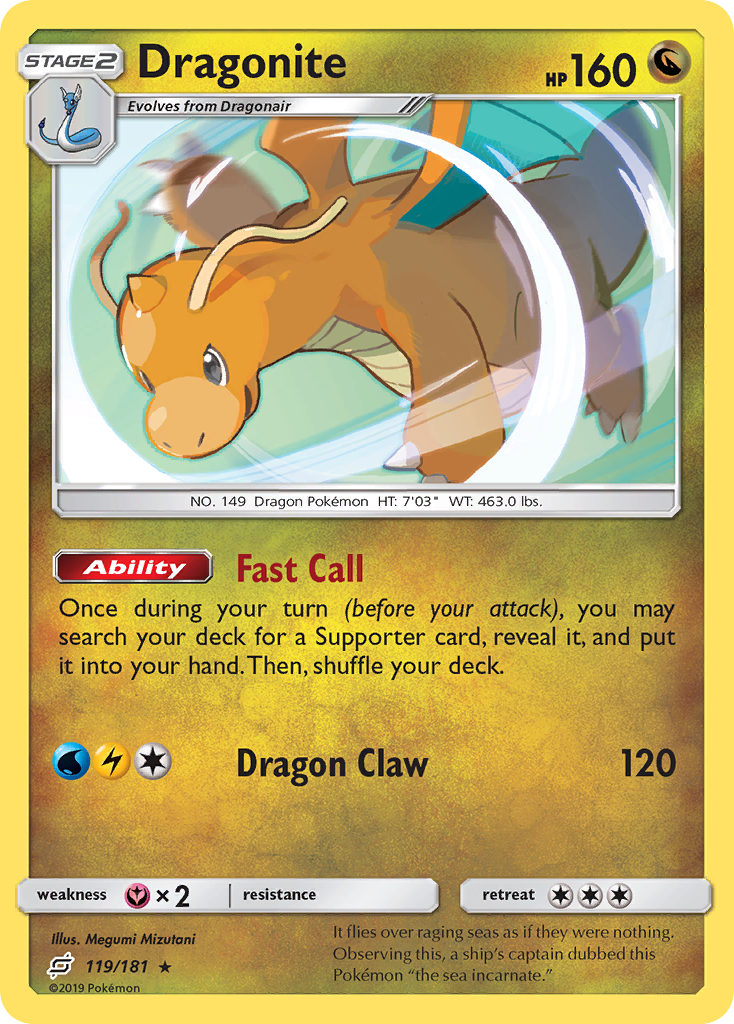 Team Up Holo Dragonite #119/181