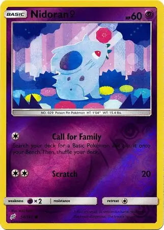 Team Up Nidoran♀ #54/181 reverse holo