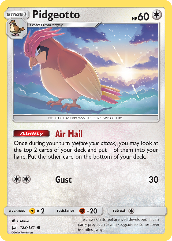 Team Up Pidgeotto #123/181