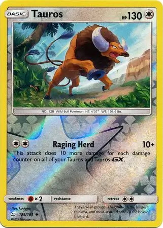 Team Up Tauros #129/181 reverse holo