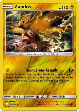 Team Up Zapdos #40/181 reverse holo