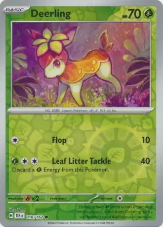 Temporal Forces Deerling #16/162 reverse holo