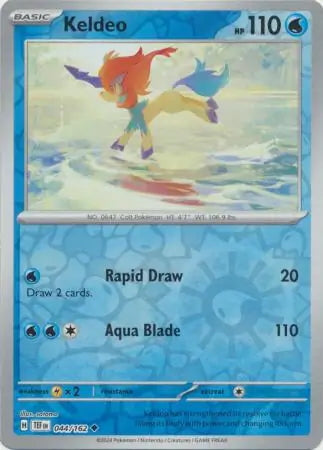 Temporal Forces Keldeo #44/162 reverse holo