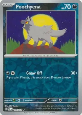 Temporal Forces Poochyena #105/162 reverse holo