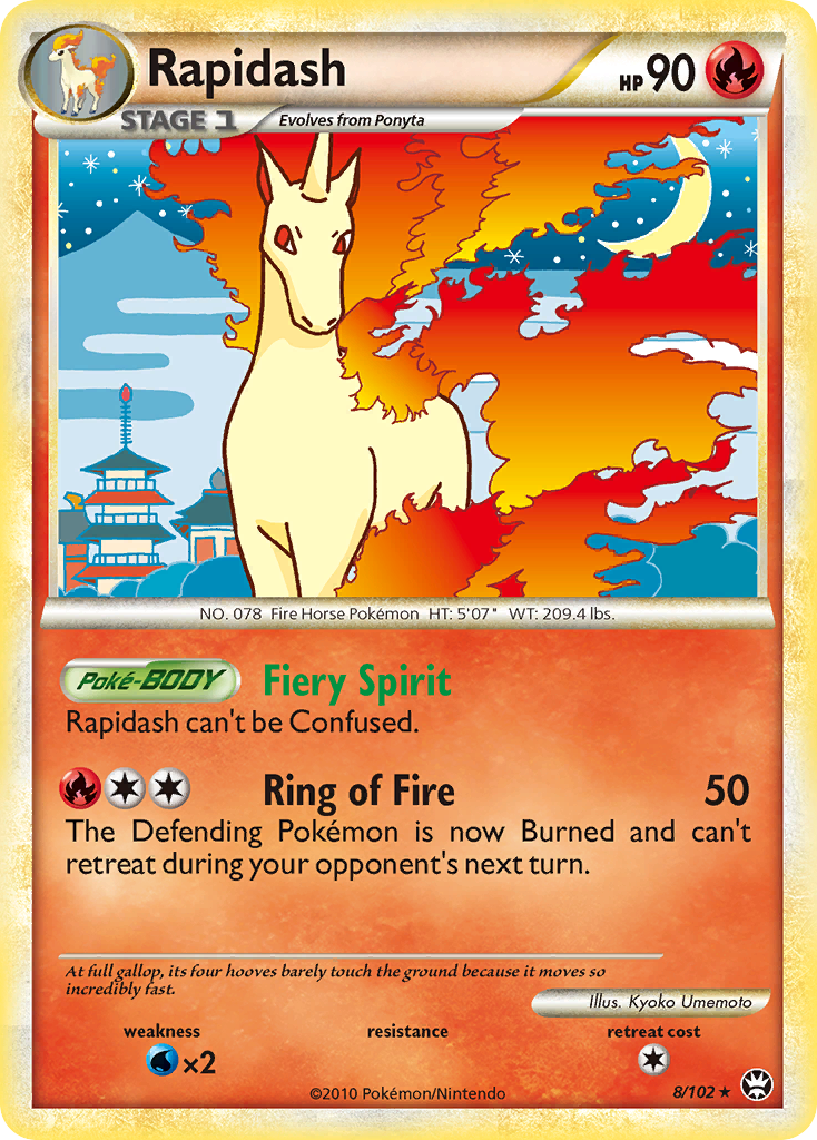 Triumphant Non - Holo Rapidash #8/102