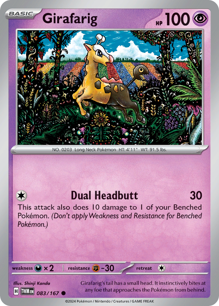 Twilight Masquerade Girafarig #83/167