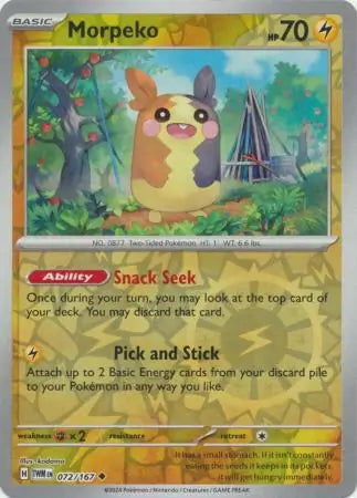 Twilight Masquerade Morpeko #72/167 reverse holo