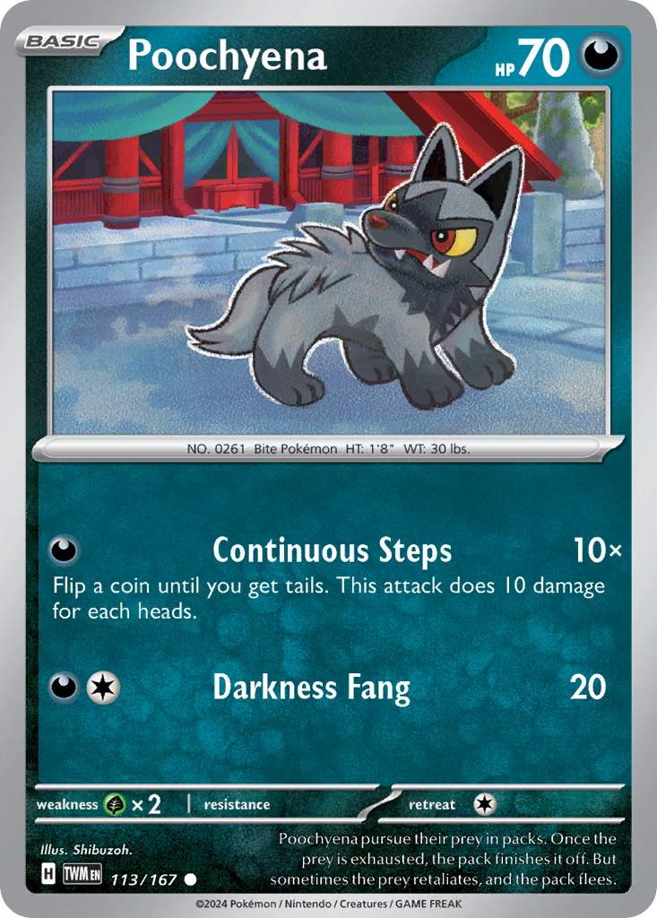 Twilight Masquerade Poochyena #113/167