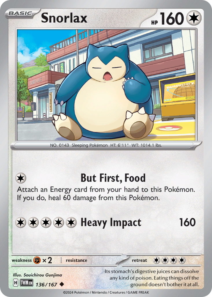 Twilight Masquerade Snorlax #136/167 – Kaartenverzamelen.nl