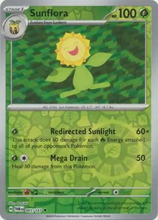 Twilight Masquerade Sunflora #7/167 reverse holo