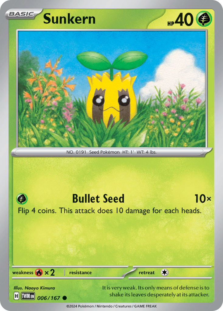 pokemon cards dc Twilight Masquerade Sunkern #6/167 – Kaartenverzamelen.nl
