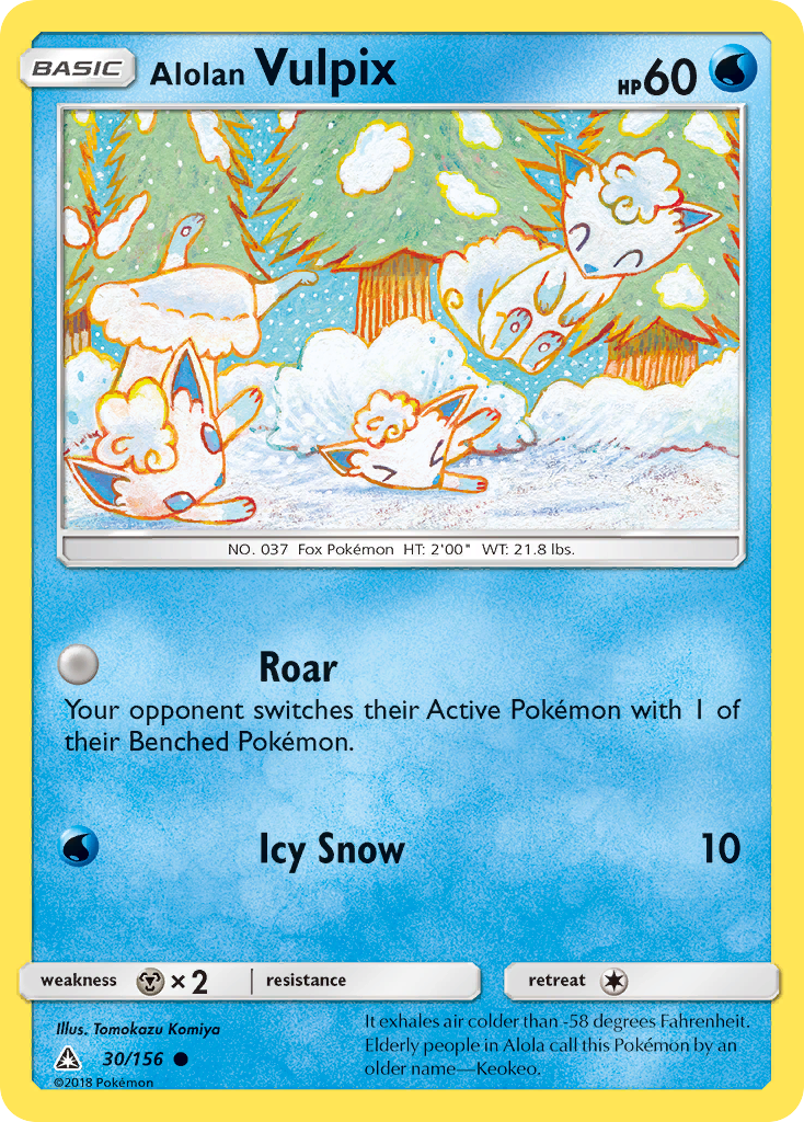 pokemon cards alolan Ultra Prism Vulpix #30/156 – Size:Oversized Playmat Legendary Creature — Human Scientist including damage Pokemon TCG - s7D