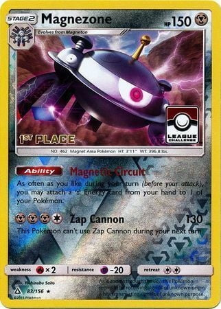 Ultra Prism Holo Magnezone #83 First Place League Promo