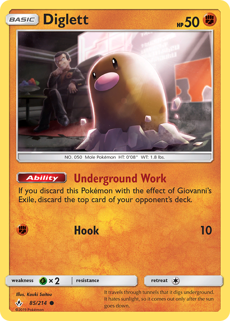 Unbroken Bonds Diglett #85/214