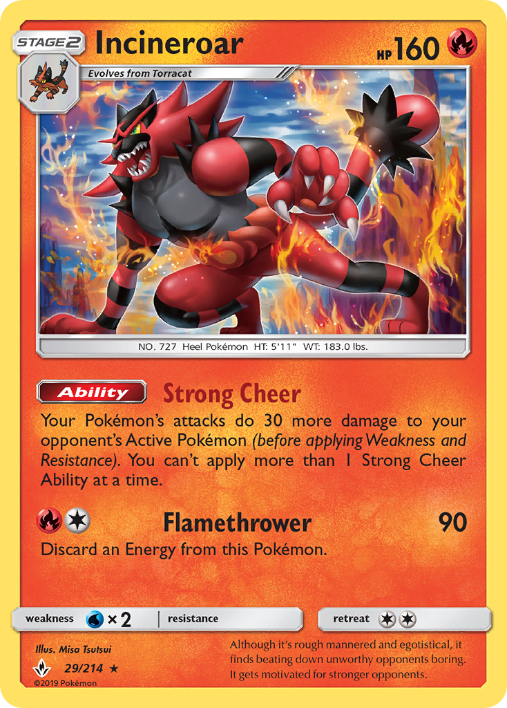 Unbroken Bonds Incineroar #29/214