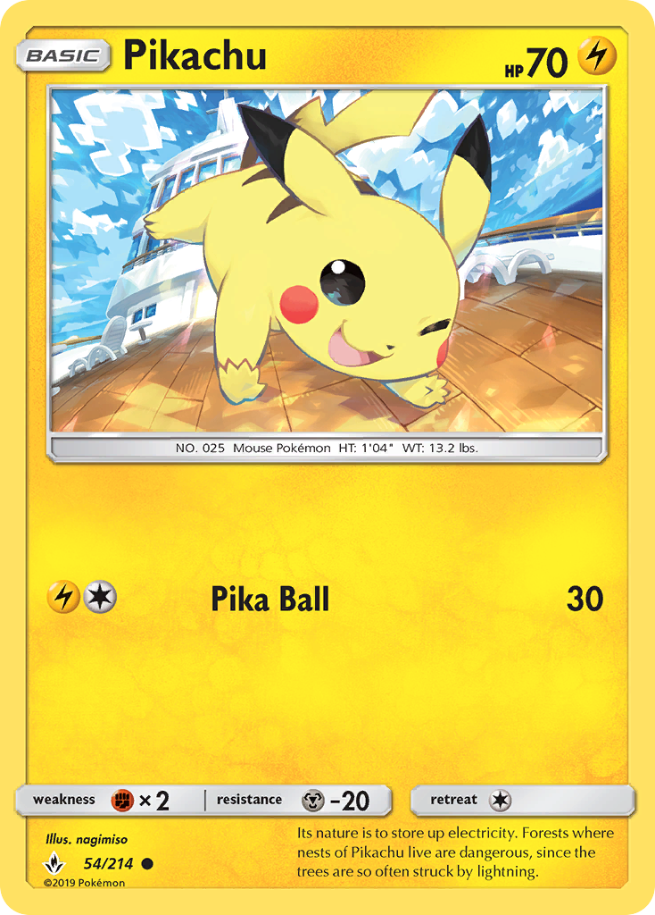 Unbroken Bonds Pikachu #54/214
