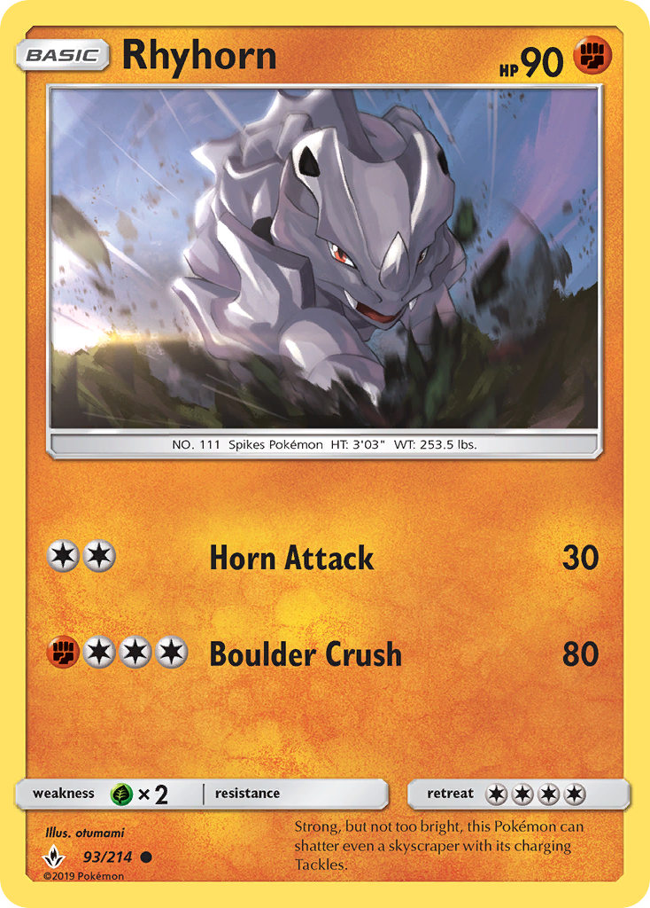 Unbroken Bonds Rhyhorn #93/214