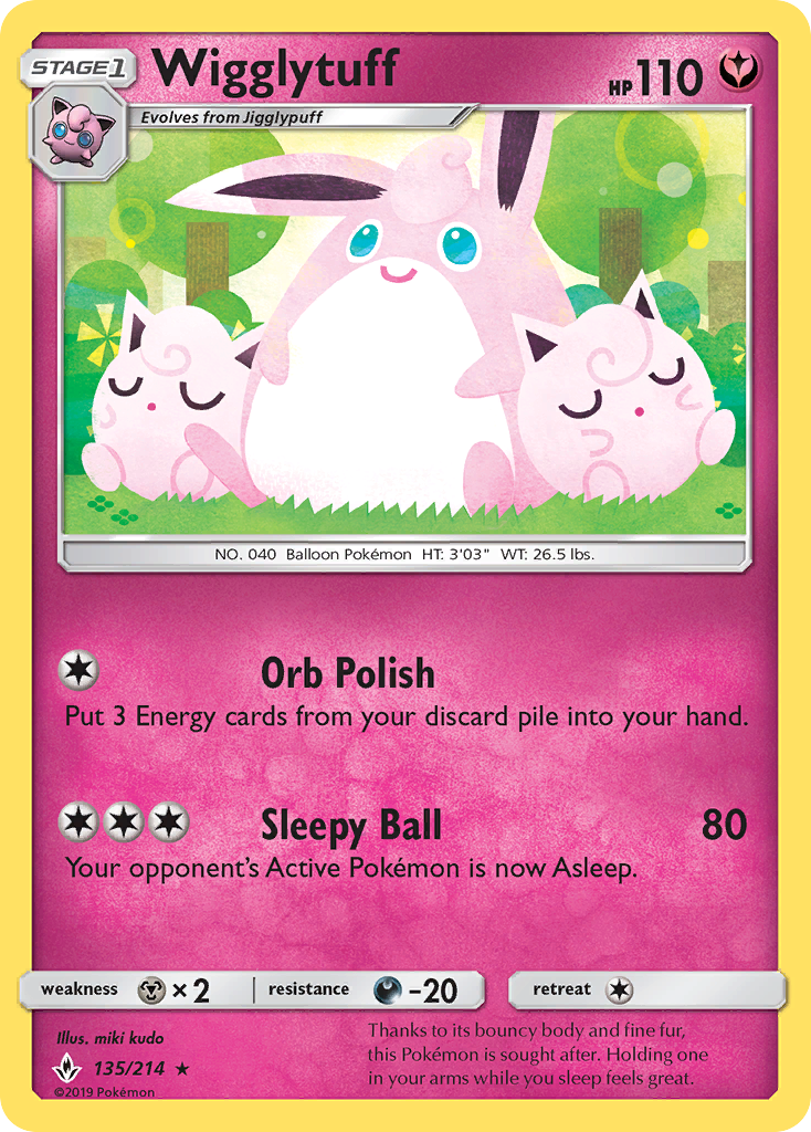 Unbroken Bonds Wigglytuff #135/214