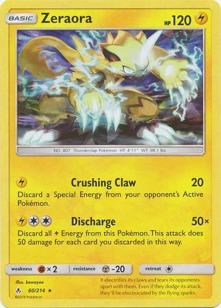 Unbroken Bonds Zeraora #60/214 Cracked Ice Holo