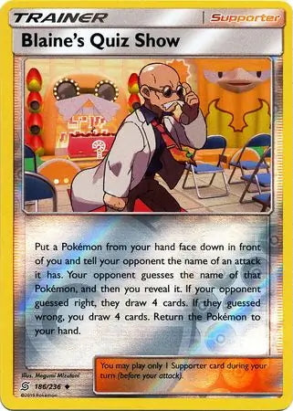 Unified Minds Blaine’s Quiz Show #186/236 reverse holo