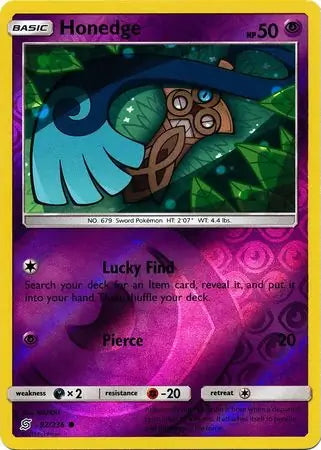 pokemon honedge card Unified Minds Honedge #92/236 reverse holo – Kaartenverzamelen.nl