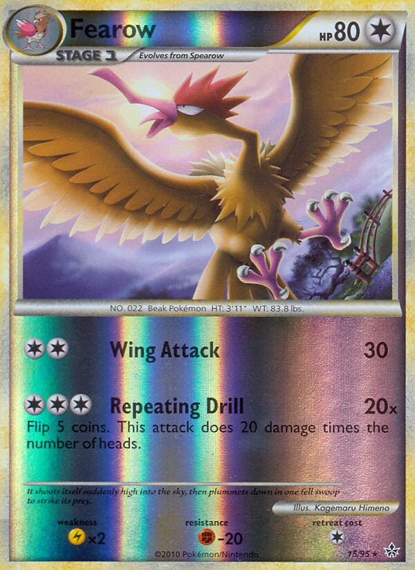 Unleashed Fearow #15/95 reverse holo