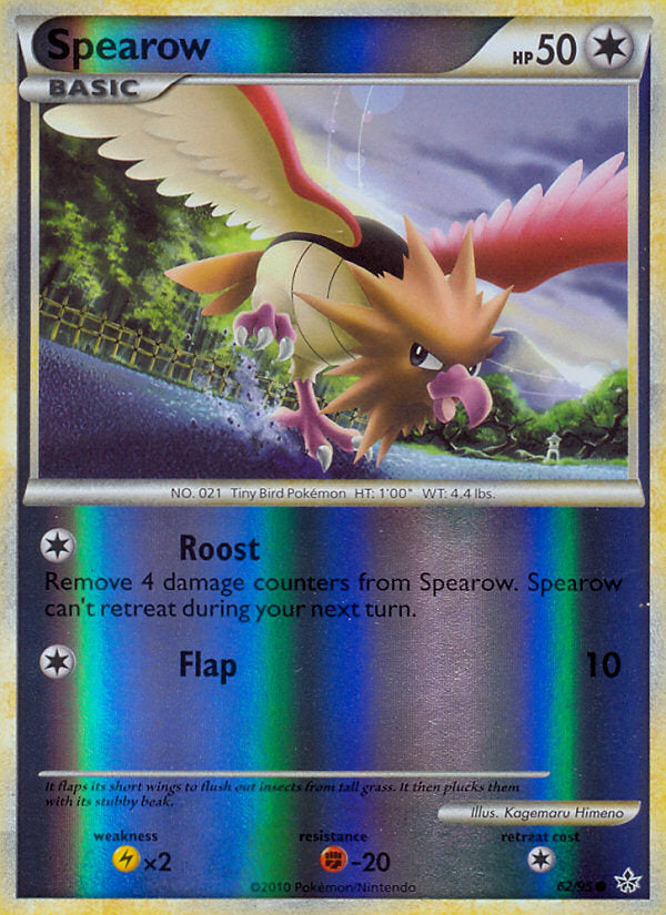 Unleashed Spearow #62/95 reverse holo