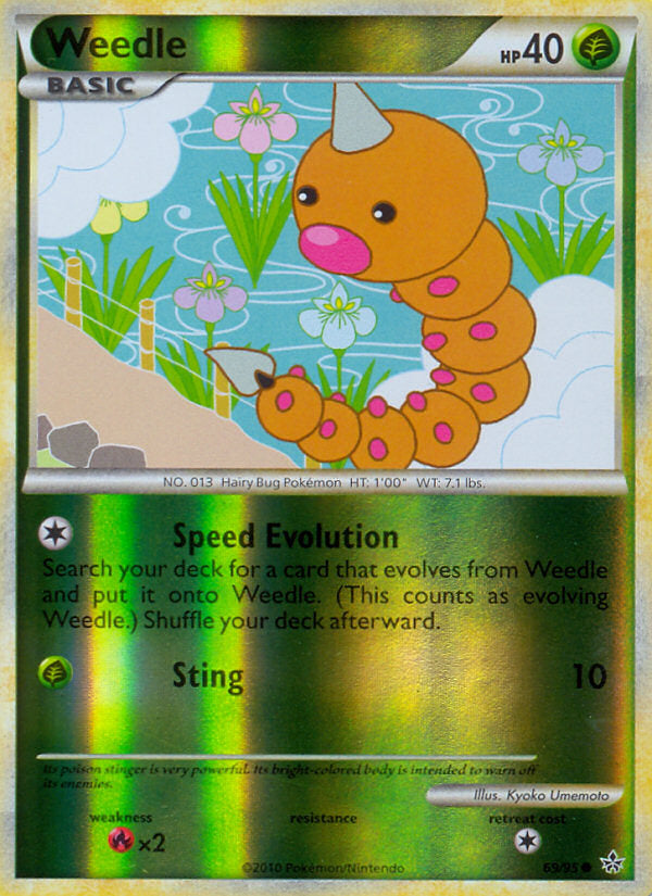 Unleashed Weedle #69/95 reverse holo