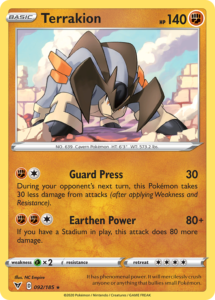 Vivid Voltage Terrakion #92/185