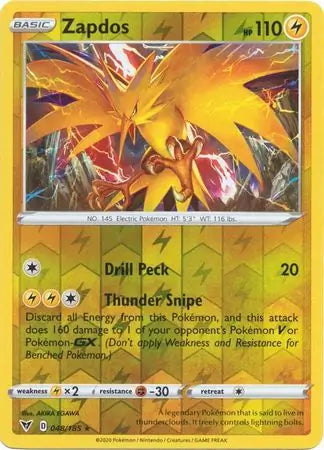 Vivid Voltage Zapdos #48/185 reverse holo