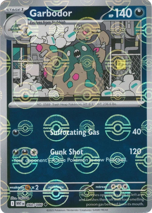White Flare Garbodor #60/86 Pokeball Holo