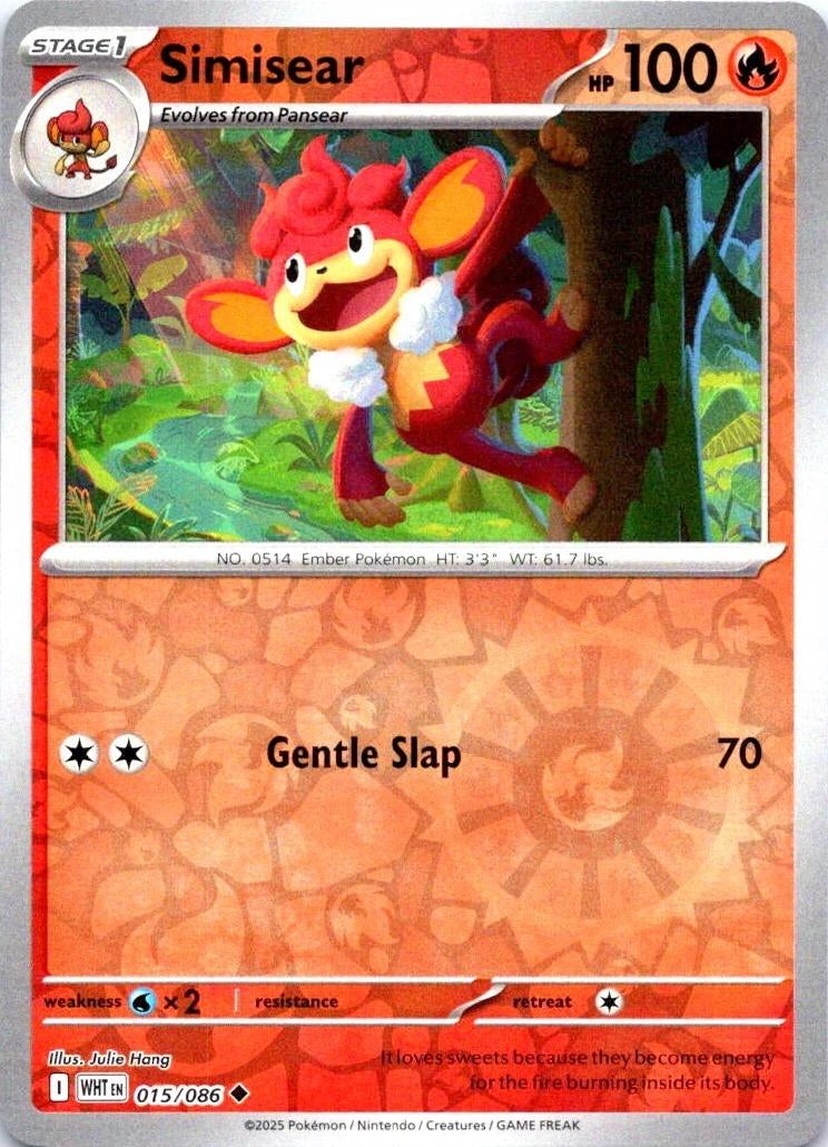 White Flare Simisear #15/86 Reverse Holo