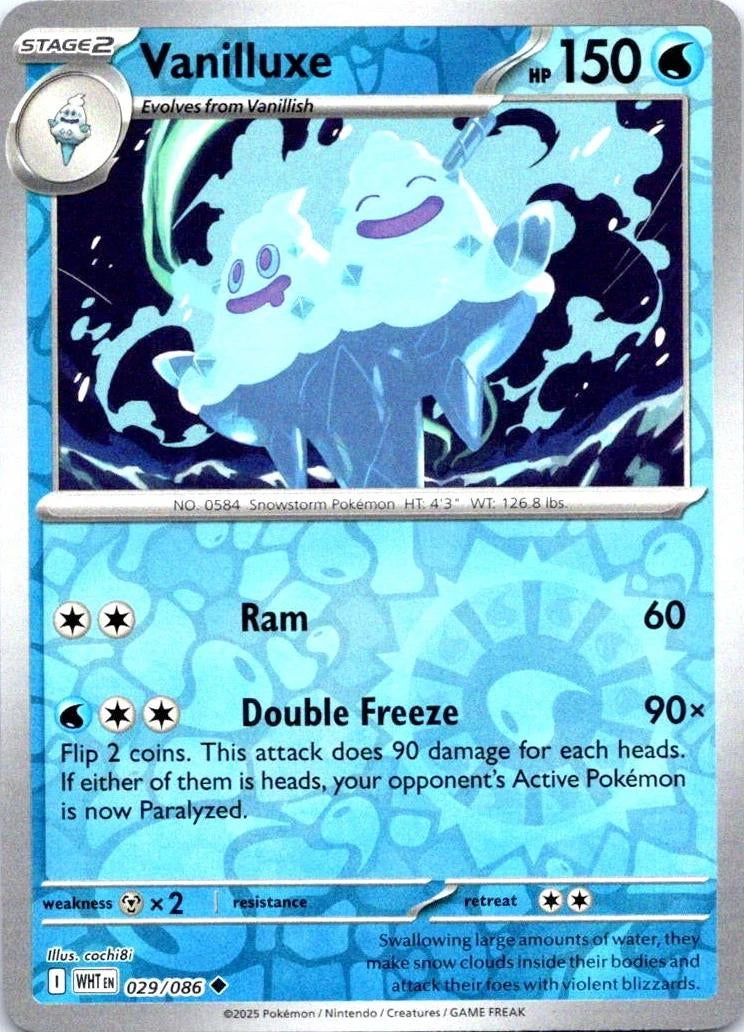 White Flare Vanilluxe #29/86 Reverse Holo