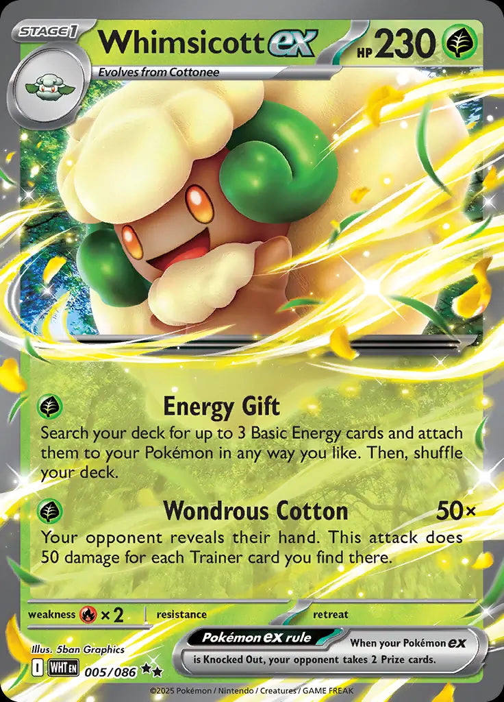White Flare Whimsicott EX #5/86