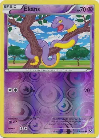 XY Ekans #47/146 reverse holo