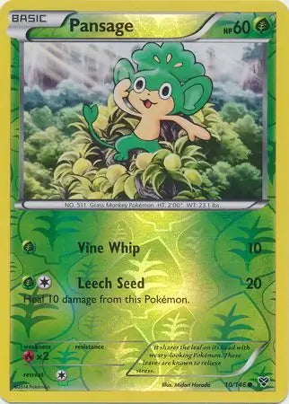 XY Pansage #10/146 reverse holo