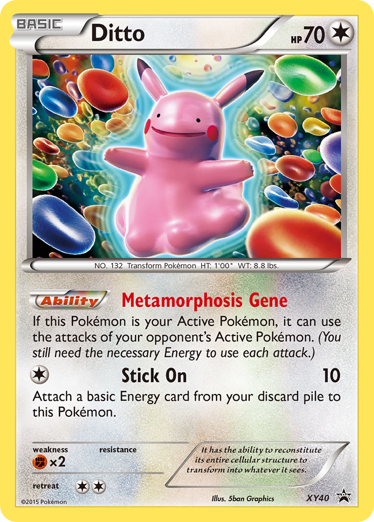 ditto shiny pokemon card XY Promo Ditto #40 – Kaartenverzamelen.nl
