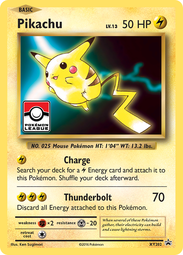 XY Promo Pikachu #202 league promo