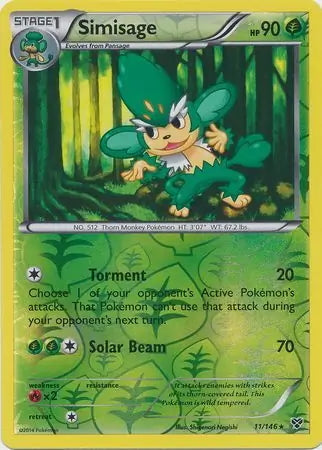 XY Simisage #11/146 reverse holo