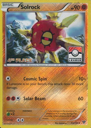 XY Solrock #64 Fourth Place League Promo