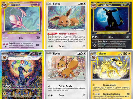 De geschiedenis van Eevee en de Eeveelution Pokémon kaarten