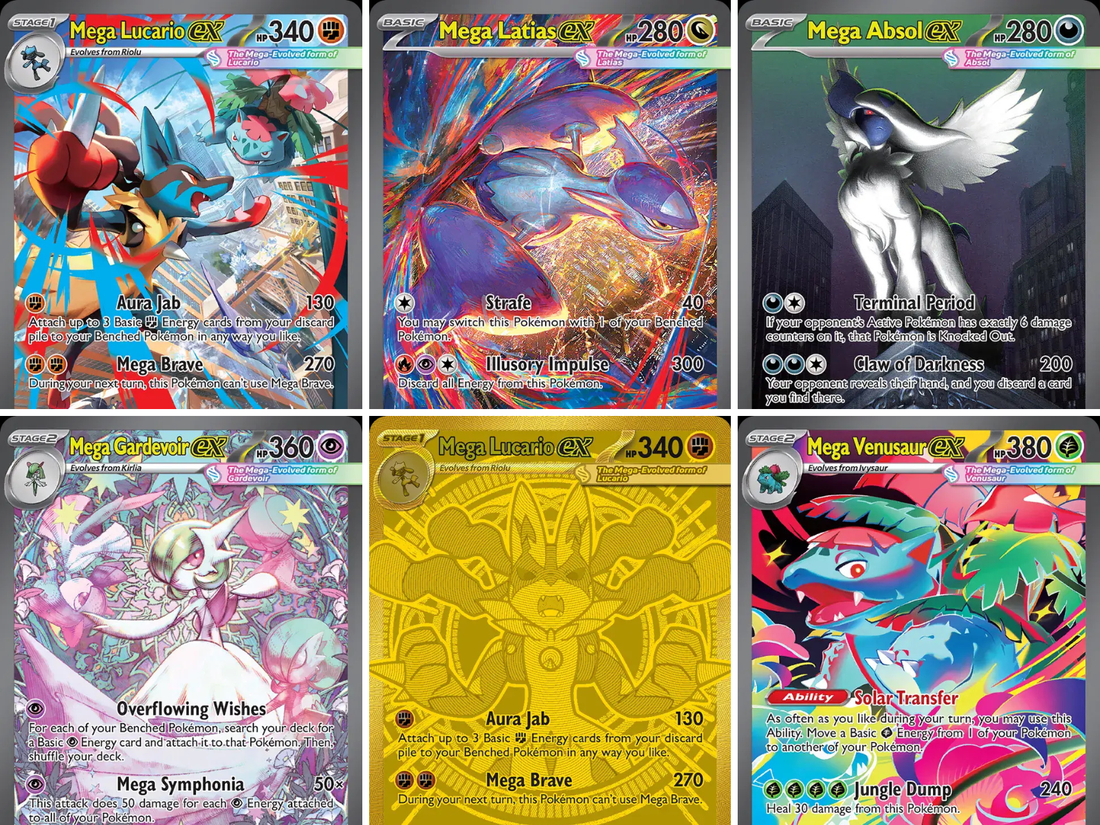 Mega Evolution Pokémon kaarten – complete setgids over Mega Pokémon ex en de terugkeer van Mega Evolutions