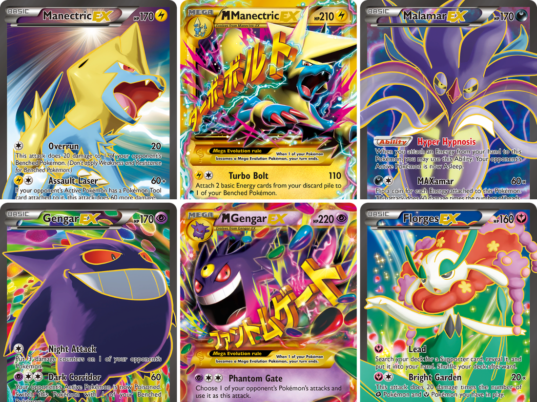 XY Phantom Forces Pokémon kaarten: complete setgids
