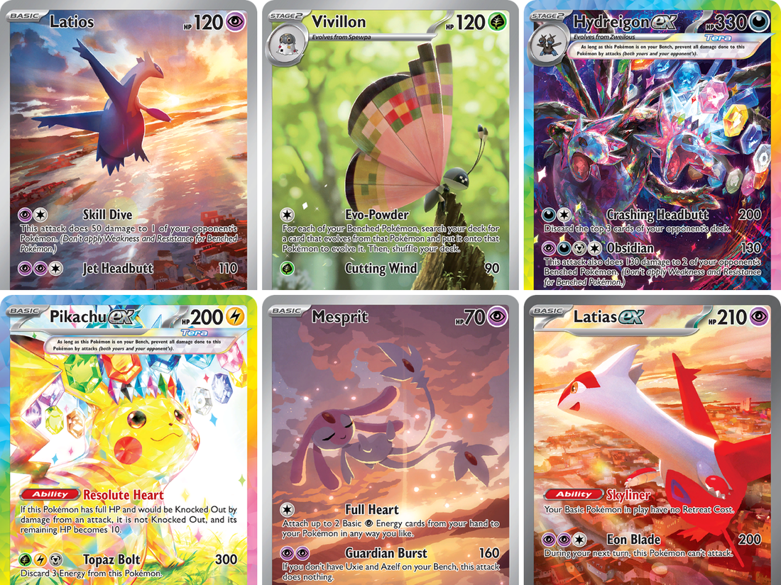 Surging Sparks Pokémon kaarten (2024) – complete setgids over Pikachu ex, Latias ex en Stellar Pokémon