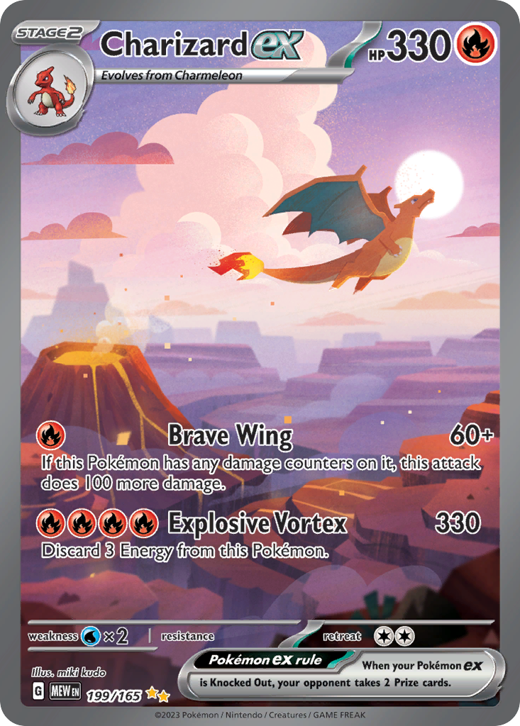 Charizard ex 199/165 uit Pokémon 151